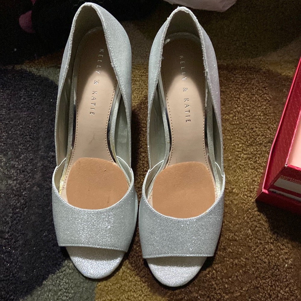 Kelly & Katie Silver Ballroom Dancing Heel